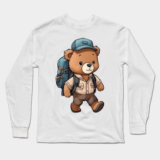 Cute bear hiking kawaii Long Sleeve T-Shirt